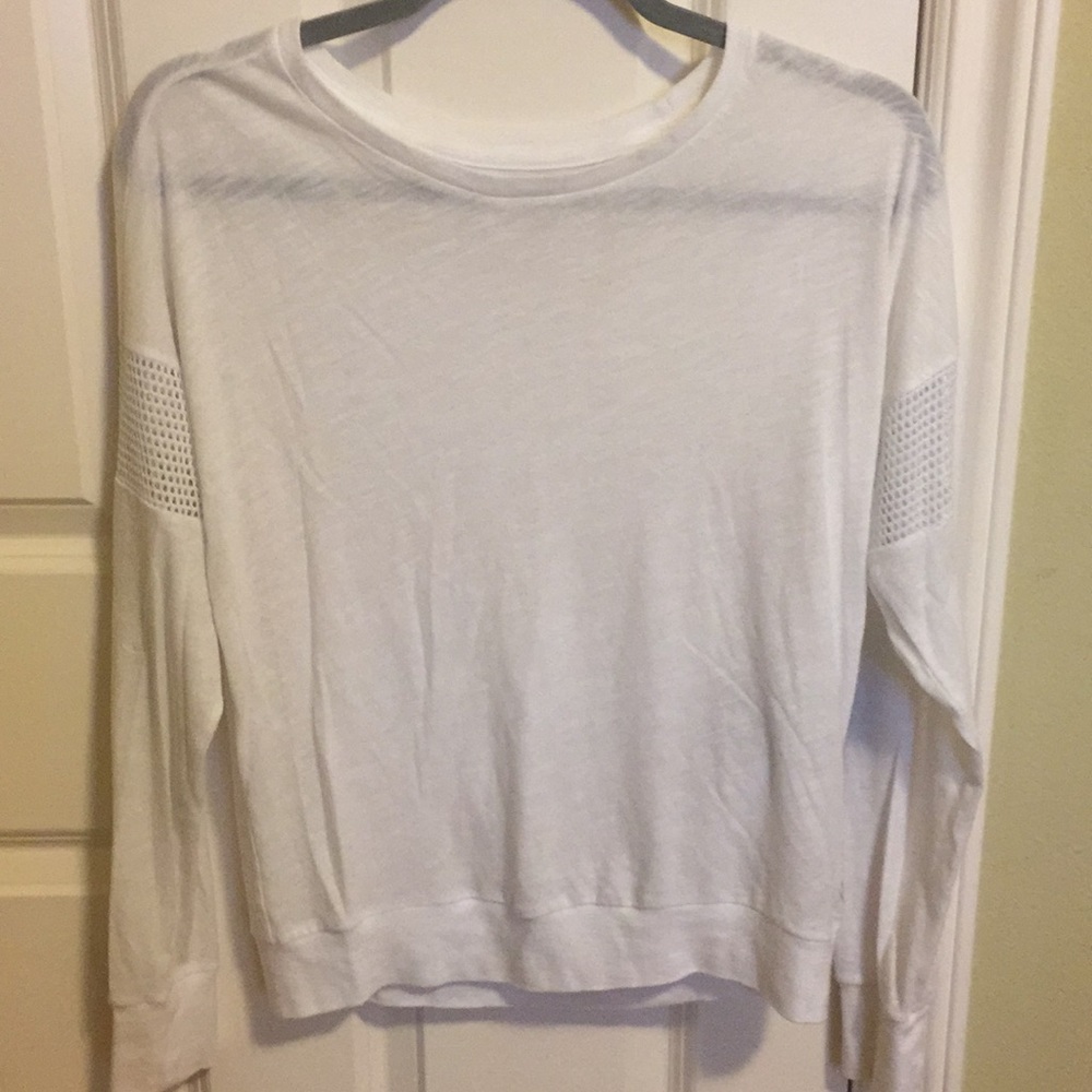 White Mesh Long Sleeve